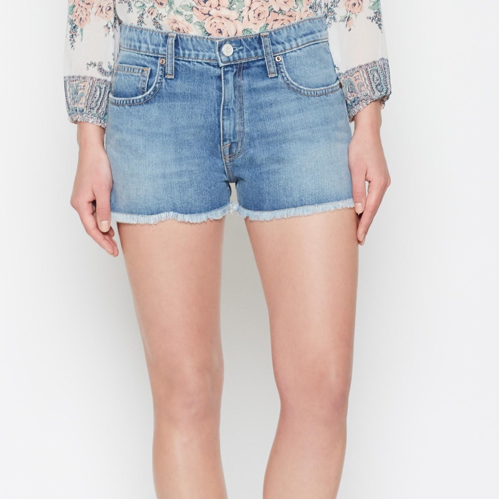 Joie Jeans, Shayna frayed denim cutoff shorts